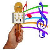 Microfone Karaokê Wireless Mudança De Voz E Bluetooth 3w Mp3
