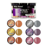 Mia Secret Coleccion Metallic 6 Colores Esculpidas Acrilico