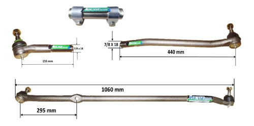 Kit De Barras + Acople Ford F100 1966 - 1982 Con Alemite