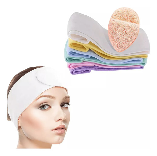 Esponja Skincare Limpieza Facial + Vincha Cosmetológica 