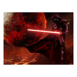 Póster Star Wars Darth Vader Lado Oscuro Planeta Lava Láser