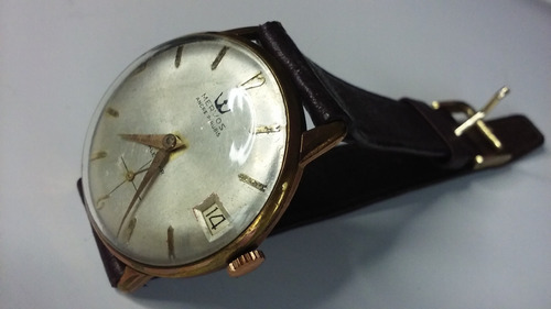 Reloj Mervos Swiss Made 35m Cuerda Enchapado Oro Imperdible