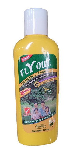 Fly Out Flyout Crema Repelente Mosquitos 160ml No Toxico