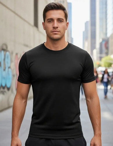 Playera Negra Para Sublimar Talla Extra