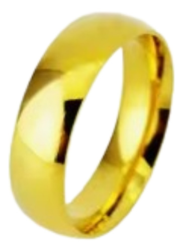 Aliança Banhada Ouro 18k 8mm Tradicional Tungstênio Avulsa