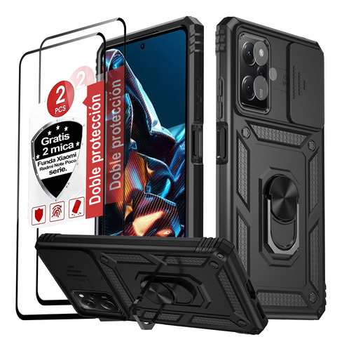 Funda Case Para Xiaomi Redmi Poco De Uso Rudo + Kit 2 Micas