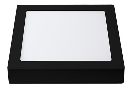 Panel Led Aplicar Plafon Cuadrado 12w Marco Negro C