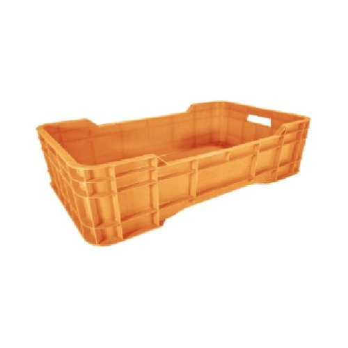 Caja De Plastico Gigante Mediana Cerrada Naranja