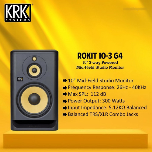 Krk Rokit 10 G4, Monitores De Estudio De Alta Precisión 