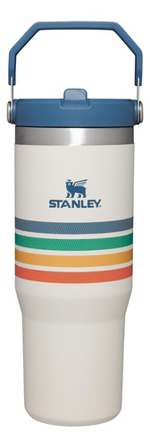 Vaso Stanley Iceflow Flip Straw 887ml Cream Stripe Original