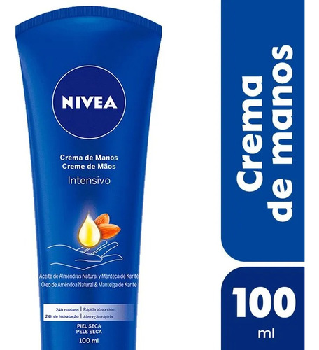 Crema De Manos Nivea Cuidado Intensivo 100ml/102gr