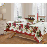 Newbridge Presley - Mantel De Tela De Navidad Con Doble Bord