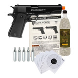 Pistola Elite Force 1911 A1 + Tanques Co2 Y Bbs 6mm Xtr C