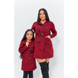 Sobretudo Moda Inverno Kit Mãe E Filha  Súper Tendencia 