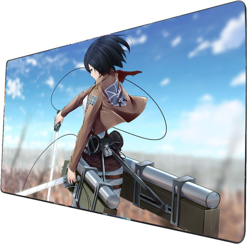 Mouse Pad Largo Mikasa Equipo De Maniobras Aot Anime 40x90cm