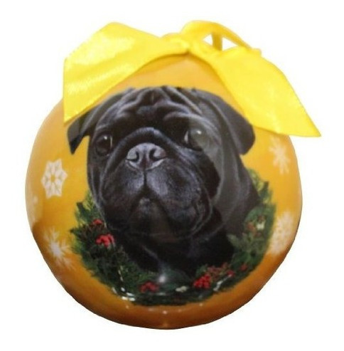 Bola De Navidad De Ornamento De Pug