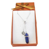 Collar Plata 925 Piedra Natural Lapislazuli