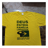 Promoção!!! Camiseta Brasil Acima Tudo Deus De Todos Patria