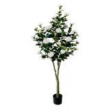 Planta De Camelias Artificiales 1.5 M+maceta De Regalo 