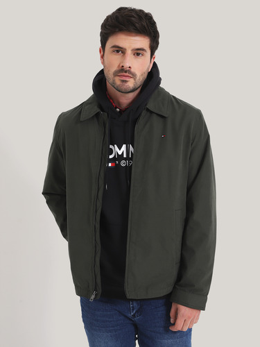 Chaqueta Classic Laydown Con Logo Verde Tommy Hilfiger