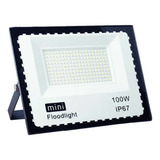 Kit 2 Mini Refletor Holofote Super Led Smd 100w Luz Frio