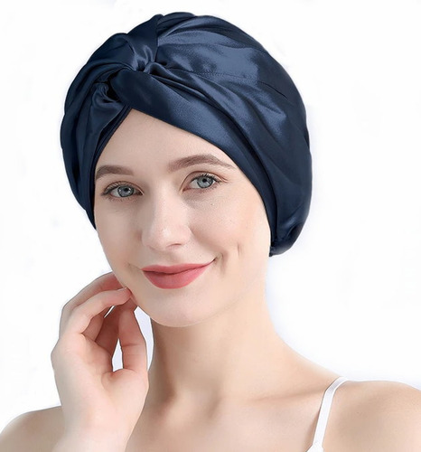 Gorro Turbante Satén Anti Friz Cabello Doble Faz