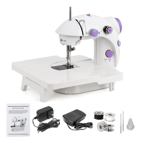 Mini Máquina De Coser Portátil Con Extensión D Mesa Sm-202ab