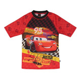 Polera Niño Manga Corta Uv 50+ Disney Cars Rojo