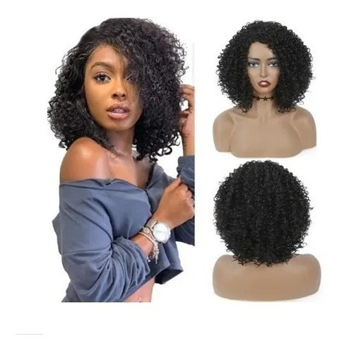 Peruca Cacheada Lace Wig  Aspecto Similar Ao Humano Promoção