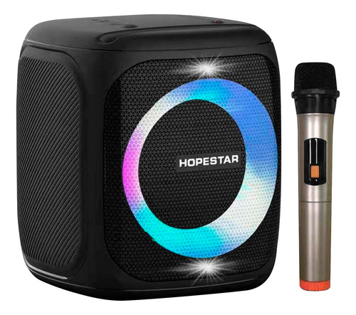 Parlante Portatil Bluetooth Hopestar + Microfono Inalambrico