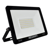 Reflector Led 50w Blanca Luz Dia 6000k Megawatt Carcasa Negro Luz Blanco Neutro 110v/220v