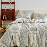 Duvet Boho Floral Beige Paisley, 3 Piezas