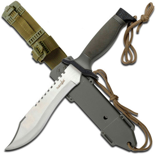 Cuchillo De Cacería Survivor Hk-6001s Plata