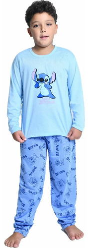 Pijama Infantil Longo Menino Ou Menina Personagem Malha Boa