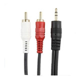 Cable Plug 3.5mm Entrada Auxiliar A 2 Rca Ade Ramos