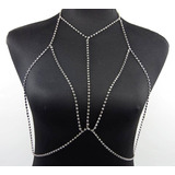 Body Chain Bijuteria Luxo Peitoral Brilho Sexy Carnaval Jl15