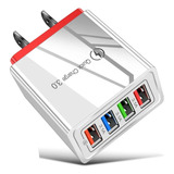 Adaptador Cargador Carga Rápida 3.0 4puertos Usb 48w Celular