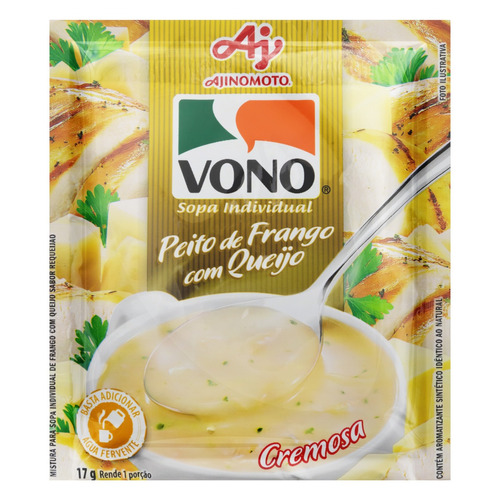 Sopa Instantânea Vono  Cremosa Peito De Frango Com Queijo Em Pacote 17 G