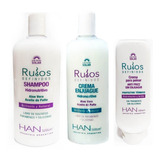 Combo Rulos Han Shampoo Y Enjuague 500cm3 Crema Peinar 200ml