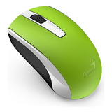 Mouse Inalámbrico Recargable Genius  Eco-8100 Verde