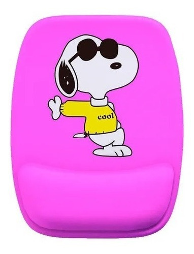 Mouse Pad Ergonômico Com Apoio De Pulso Snoopy Do Bem