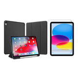 Forro Smart Case Para iPad 10 Ma Generación 10.9 + Vidrio