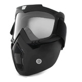 Óculos Máscara Moto Para Capacete Aberto Visor Sem Cor