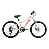 Bicicleta Safari 240 Disc Olmo Rodado 24 6 Cambios Cuadro 14 Color Blanco/naranja/rosa Tamaño Del Cuadro 14