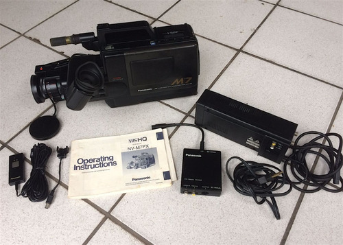 Filmadora Antiga Panasonic Vhs Nv-m7px Com Acessorios