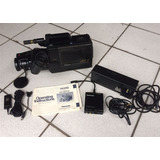 Filmadora Antiga Panasonic Vhs Nv-m7px Com Acessorios