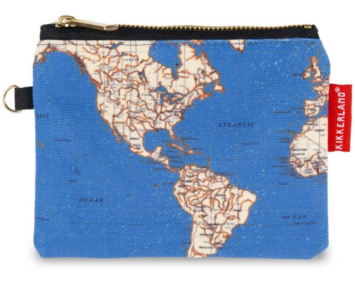 Bolsa Pequeña Para Viaje Con Diseño De Mapa Mundial