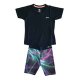 Conjunto Esportivo Infantil Bermuda + Camiseta Uv50 Jrabbit