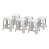 Banqueta Plastica Apilable Gol X6 Unidades Colombraro Acabado De La Estructura Laqueado Color Blanco