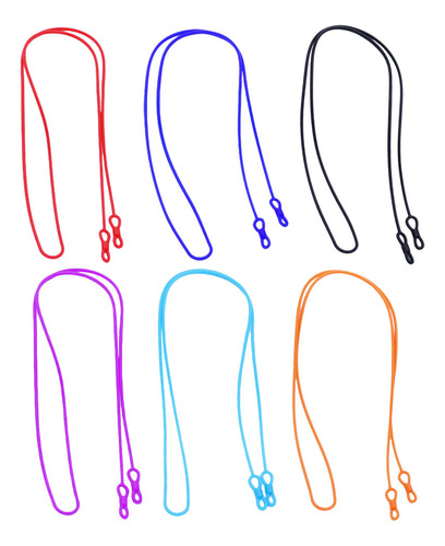 Cordones Decorativos De Silicona De Colores Para Gafas, 6 Pi